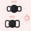 Picture of PuppyDoggy 2 Pack Airtag Holder for Collar, Dog Cat Tracker Case, Silicone Airtag Case Waterproof, Scratch-Resistant, Anti-Lost & 1 Pack AirTag Keychain Holder for Bag, Suitcase (Small, Pink)