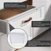 Picture of Snugly Fit 18" Length Cabinet Door Protector, Flexible Slip-On Plastic Edge Guard, Transparent Cabinet Edge Protectors to Prevent Wear, Chipping, Discoloration, Cabinet Bumpers - 3/4" Thick, 10 PCS