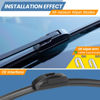 Picture of GSPSCN OEM QUALITY 19''+19'' Premium Original Replacement Windshield Wiper Blades,Quiet and Durable Stable High Performance All-Season Auto Wiper Blades for J Hook (Pack of 2)