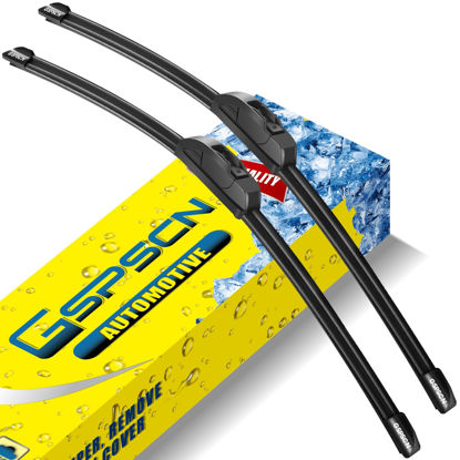 Picture of GSPSCN OEM QUALITY 20''+20'' Premium Original Replacement Windshield Wiper Blades,Quiet and Durable Stable High Performance All-Season Auto Wiper Blades for J Hook (Pack of 2)