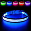 Picture of Flashseen LED Dog Collar,USB Rechargeable Light Up Dog Collar Lights,Adjustable Comfortable Soft Mesh Safety Dog Collar for Small,Medium,Large Dogs(Large, Royal Blue)