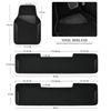 Picture of CAR PASS® Waterproof Universal Faux Leather 3Row Car Floor Mats, Black Car Mats Fit for SUV,Vans,sedans, Trucks,Set of Vehicles Car Carpet with Driver Heel Pad and Anti-Slip Nibs Backing (Black 3Row)