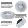 Picture of Dog Bed Calming Dog Beds for Small Medium Dogs - Round Donut Washable Dog Bed, Anti-Slip Faux Fur Fluffy Donut Cuddler Anxiety Cat Bed(Light Grey 24")
