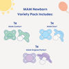 Picture of MAM Pacifier Newborn Variety Pack (1 Comfort, 1 Perfect Start, 1 Newborn Original Start) Best Pacifier for Breastfed Babies, 0-3 Months, Unisex, 3-Pack