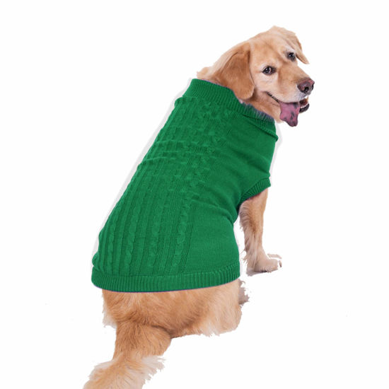 Picture of Dog Sweater, Dog Sweaters for Medium Large Dogs Girl Boy, Cute Knitted Classic Turtleneck Warm Dog Winter Clothes Costume Cat Sweater Dog Christmas Sweaters for Dogs Pet Puppy Doggy