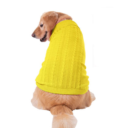 Picture of Dog Sweater, Dog Sweaters for Medium Large Dogs Girl Boy, Cute Knitted Classic Turtleneck Warm Dog Winter Clothes Costume Cat Sweater Dog Christmas Sweaters for Dogs Pet Puppy Doggy
