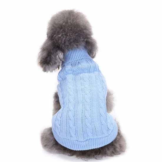 Picture of Dog Sweater, Dog Sweaters for Small Medium Dogs Girl Boy, Cute Knitted Classic Turtleneck Warm Dog Winter Clothes Costume Cat Sweater Dog Christmas Sweaters for Dogs Pet Puppy Doggy