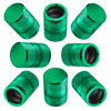 Picture of Tire Valve Stem Caps for Car Tires Air Caps Cover 8 Pack Corrosion Resistant Premium Alloy Leak-Proof Universal for SUV Truck Motorcycle Bike Green