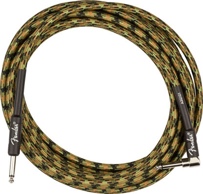 Picture of Fender Professional Instrument Cable 18.6ft Straight-Angle Woodland Camo - 1 Pack