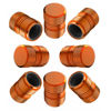 Picture of Tire Valve Stem Caps for Car Tires Air Caps Cover 8 Pack Corrosion Resistant Premium Alloy Leak-Proof Universal for SUV Truck Motorcycle Bike Orange