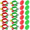 Picture of Augshy 24 Packs Christmas Percussion Musical Instruments, Christmas Shaker Musical Instruments for Kids, 12 Packs Wrist Band Jingle Bells 12 Packs Egg Shakers Kids Party Favor Toys