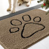 Picture of Smiry Dog Door Mat for Muddy Paws, Absorbent Dirt Trapper Non-Slip Washable Mat, Quick Dry Chenille, Mud Mat for Dogs, Entry Indoor Door Mat for Inside Floor (30x20 Inches, Camel)