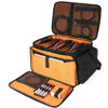 Picture of AKOZLIN Cable File Bag DJ Gig Bag Cord Organizer Case with Detachable Dividers for Laptop,DJ Gear, Sound Instrument Accessories 20in Orange