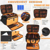 Picture of AKOZLIN Cable File Bag DJ Gig Bag Cord Organizer Case with Detachable Dividers for Laptop,DJ Gear, Sound Instrument Accessories 20in Orange