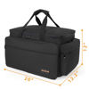 Picture of AKOZLIN Cable File Bag DJ Gig Bag Cord Organizer Case with Detachable Dividers for Laptop,DJ Gear, Sound Instrument Accessories 20in Orange