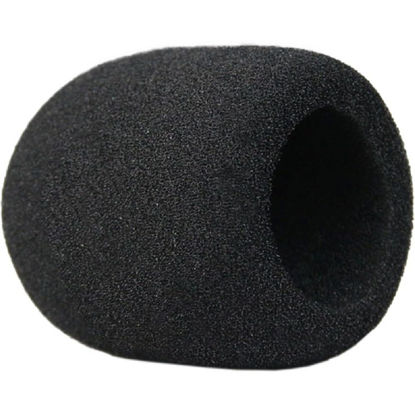 Picture of Yiasangly Microphone Cover, Thick Foam Mic Cover, Handheld Stage Microphone Windscreen, Reusable Foam Covers， Foam Micro Filter for Most Handheld Microphone for Karaoke DJ 6 Pieces - Black