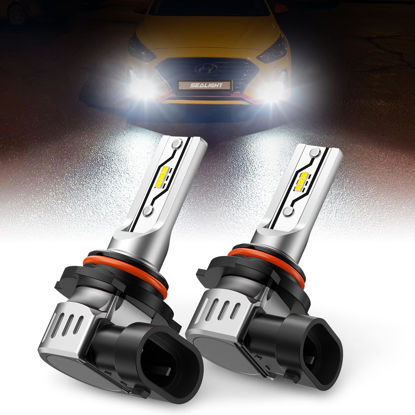 Picture of SEALIGHT 9006/HB4 Fog Light Bulbs or DRL, 10000LM 9006 Hb4 Fog Lamp Bulbs 6500K White Fog Lights or Daytime Running Light 1:1 Size Plug ang Play, Non-polarity, Pack of 2