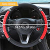Picture of Bling Soft Leather Steering Wheel Cover, 15 Inch Colorful Rhinestones Auto Elastic Steering Wheel Protector, Sparkly Crystal Diamond for Women Girls, Car Accessories for Most Cars (Red)