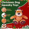 Picture of Newget Christmas Dog Toys, Dog Squeaky Plush Chew Toys with Crinkle Paper for Puppy, Small, Medium, Large Dogs, Interactive Pet Holiday Toys for Training and Reducing Boredom