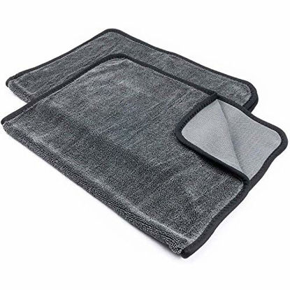 Picture of SOFTBATFY Shiny Bath Drying Towel, Shiny Bath Drying Towel Shower Cubicles Cloth for Water Removal in Shower and Bathroom, Microfiber Car Drying Towel (20x24inches*2pack)