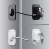 Picture of RORMGO Refrigerator Lock 2 Packs, Fridge Lock with Silicone Wire Protection Fridge Locks for Kids Easy to Use and Install Fridge Locks with Key Surface-Friendly Freezer Lock, Black & White