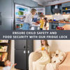 Picture of RORMGO Refrigerator Lock 2 Packs, Fridge Lock with Silicone Wire Protection Fridge Locks for Kids Easy to Use and Install Fridge Locks with Key Surface-Friendly Freezer Lock, Black & White