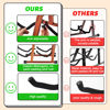 Picture of DOMMI Guitar Stand for Multiple Guitars, Double Guitar Stands Floor with Soft Foam Arms, Wooden A-Frame Acoustic Guitar Stand Adjustable for Acoustic Guitars, Bass, Electric Guitar, Easy to Assemble