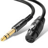 Picture of Twozoh XLR Female to 1/4 Inch (6.35mm) TRS Cable, Quarter Inch Jack Balanced to XLR Microphone Cable 30FT (Profesional/HiFi)