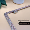 Picture of Pink Bling License Plate Frame Women Rhinestone Diamond Sparkly Glitter Crystal Bedazzled Chrome Metal Slim Silver Glass Cute Stainless Steel Cover Holder Porta Placas para Auto Accessory (1 Piece)