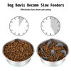 Picture of Keegud Slow Feeder Dog Bowls Insert [36 Octopus Suction Cups] Super Firm Slow Eating Bowl [Cuttable] for Small Breed and Medium Size Dog Compatible with Regular and Elevated (Spiral)