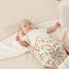 Picture of GLLQUEN BABY Swaddle Blankets for Baby Girls, 3-6 Months, Orange Pink Feather & Wave Point, 3 Pack Wrap Set, Newborn Adjustable Swaddles Sleep Sack, (Medium/Large)