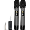 Picture of Wireless Microphone, Bietrun UHF Metal Dual Handheld Cordless Dynamic Mic System with Rechargeable Receiver, 1/4‘’Output, for Karaoke, Church, Speech, Wedding, Party Singing(160 ft Range)-Auto Connect