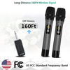 Picture of Wireless Microphone, Bietrun UHF Metal Dual Handheld Cordless Dynamic Mic System with Rechargeable Receiver, 1/4‘’Output, for Karaoke, Church, Speech, Wedding, Party Singing(160 ft Range)-Auto Connect