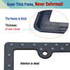 Picture of BGGTMO American Flag License Plate Frames- Patriotic USA Stars and Stripes Plastic Car Tag Holder Cover (Gloss on Matte Black) with Screws