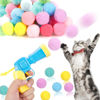 Picture of 31Pcs Cat Ball Toy Launcher Gun, Cat Balls Fetch Toy, 30Pcs Plush Fuzzy Balls Launcher Cat Toy for Cats with 1 Gun, Funny Interactive Cat Toys for Bored Indoor Adult Cats, Cute Kitten Kitty Toys