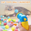 Picture of 31Pcs Cat Ball Toy Launcher Gun, Cat Balls Fetch Toy, 30Pcs Plush Fuzzy Balls Launcher Cat Toy for Cats with 1 Gun, Funny Interactive Cat Toys for Bored Indoor Adult Cats, Cute Kitten Kitty Toys