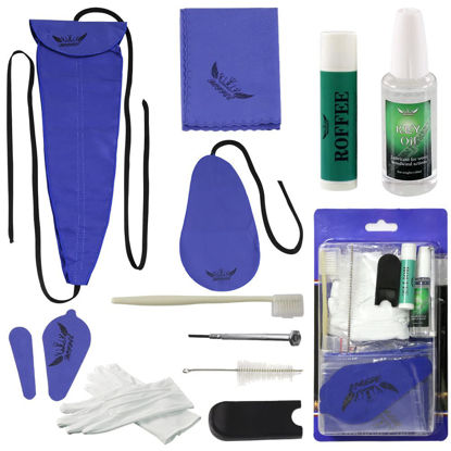 Picture of Saxophone Sax Cleaning Care Maintenance Kit,Key Oil,Cork Grease,Swab,Cleaning Cloth,Thumb Rest,Mouthpiece Brush and More
