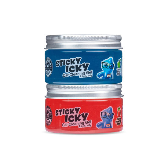 Picture of Chemical Guys Sticky Icky Car Cleaning Gel, Green Apple & Sweet Strawberry Scent - Detailing Kit, Car Dust Crevice Cleaner, Slime Auto Air Vent, Cleaning Putty for Keyboard Cleaner (2 Pack) - CJK1002