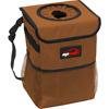 Picture of EPAuto Waterproof Car Trash Can with Lid and Storage Pockets, Brown