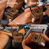 Picture of EPAuto Waterproof Car Trash Can with Lid and Storage Pockets, Brown