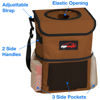 Picture of EPAuto Waterproof Car Trash Can with Lid and Storage Pockets, Brown