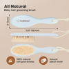 Picture of Baby Hair Brush - Baby Brush with Soft Goat Bristles, Cradle Cap Brush, Perfect Scalp Grooming Product for Infant, Toddler, Kids, Newborns, Baby Girls, Boys (Frost, Oval)
