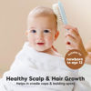 Picture of Baby Hair Brush - Baby Brush with Soft Goat Bristles, Cradle Cap Brush, Perfect Scalp Grooming Product for Infant, Toddler, Kids, Newborns, Baby Girls, Boys (Frost, Oval)