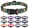 Picture of Mihqy Dog Collar with Bohemia Floral Tribal Geometric Patterns - Soft Ethnic Style Collar Adjustable for Small Medium Large Dogs(Dark Green Flower,XS)