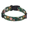 Picture of Mihqy Dog Collar with Bohemia Floral Tribal Geometric Patterns - Soft Ethnic Style Collar Adjustable for Small Medium Large Dogs(Dark Green Flower,XS)