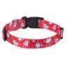 Picture of Mihqy Dog Collar with Bohemia Floral Tribal Geometric Patterns - Soft Ethnic Style Collar Adjustable for Small Medium Large Dogs(Red Flower,M)
