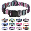Picture of Mihqy Dog Collar with Bohemia Floral Tribal Geometric Patterns - Soft Ethnic Style Collar Adjustable for Small Medium Large Dogs (Bohemian Purple,XS)