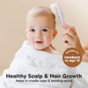 Picture of Baby Hair Brush - Baby Brush with Soft Goat Bristles, Cradle Cap Brush, Perfect Scalp Grooming Product for Infant, Toddler, Kids, Newborns, Baby Girls, Boys (Thistle, Oval)