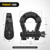Picture of Nilight 2 Pack 3/4" Mega D-Ring Shackle with 7/8" Screw Pin 68,000LBS Break Strength, Heavy Duty Off Road Recovery Shackle for Use with Tow Strap, Winch, Off-Road Jeep Truck Vehicle, 2 Years Warranty