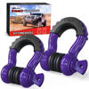 Picture of Nilight 2 Pack 3/4" D-Ring Shackle with 7/8" Screw Pin 41,887lbs Break Strength, Heavy Duty Off Road Recovery Shackle with Isolators Washers for Use with Tow Strap, Winch, Off-Road Jeep Truck Vehicle